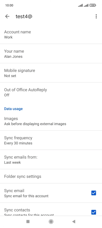 Press Account name and key in the required name. Press Account name and key in the required name.