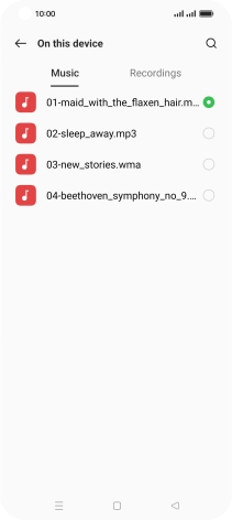 Once you've found a ring tone you like, press the Return key.