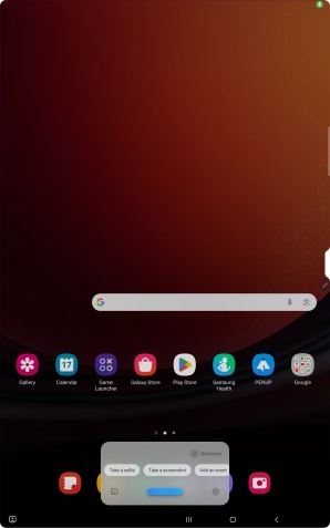 Say, in your own words, what you would like your tablet to do. CAMERA, CALL [contact], SEARCH THE WEB FOR [information].