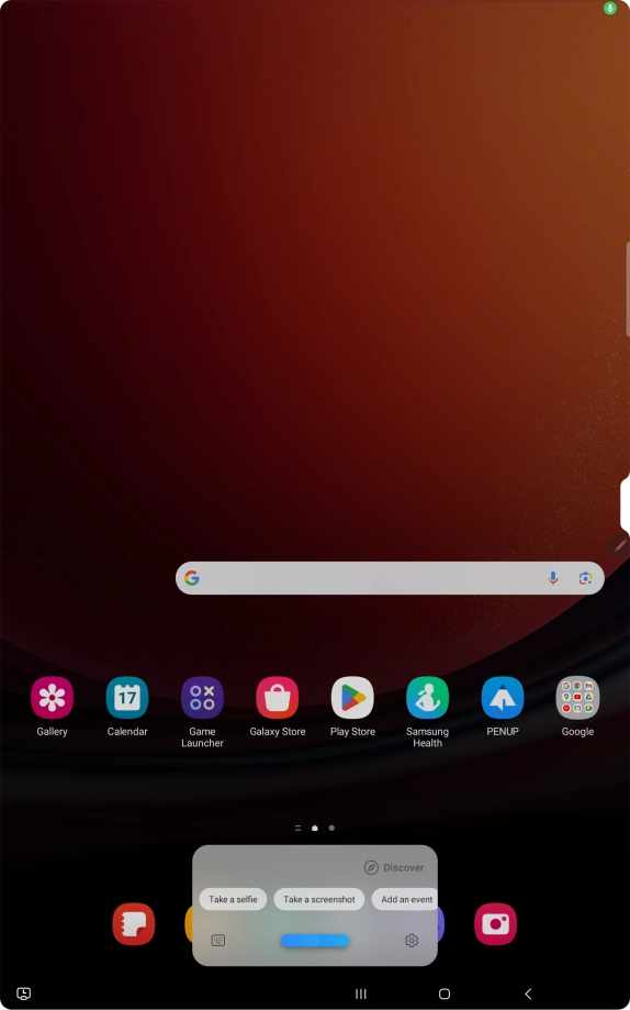 Say, in your own words, what you would like your tablet to do. CAMERA, CALL [contact], SEARCH THE WEB FOR [information].