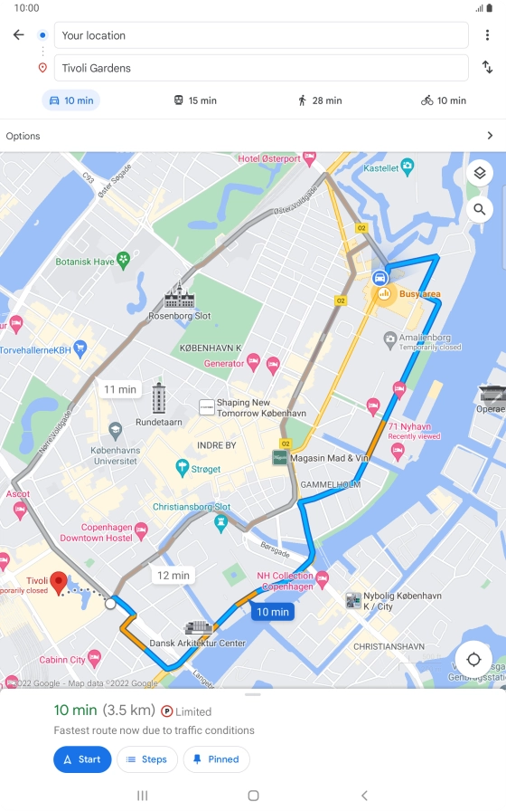 Press the required mode of transportation. Press the required mode of transportation.