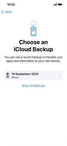 Press the required backup and your phone restores the content of the selected backup. Subsequently, follow the instructions on the screen to set up your phone and prepare it for use.