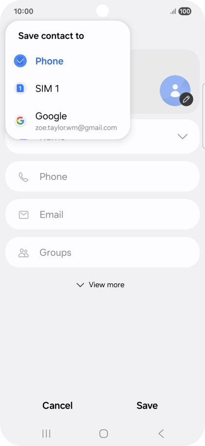 Press the required Google account. Press the required Google account.