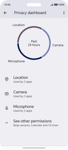 Press See other permissions.