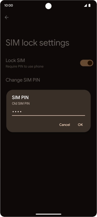 Key in your current PIN and press OK.