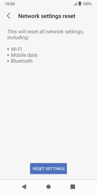 Press RESET SETTINGS.