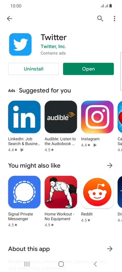 Press the Home key to return to the home screen.