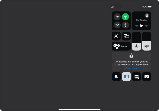 Press anywhere on the screen.