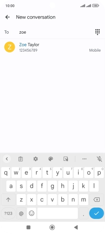 Press the required contact.