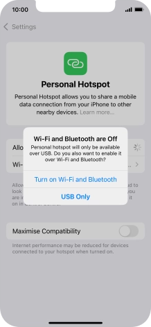 If Wi-Fi is turned off, press Turn on Wi-Fi and Bluetooth. If Wi-Fi is turned off, press Turn on Wi-Fi and Bluetooth.