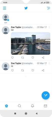 Press the new tweet icon.