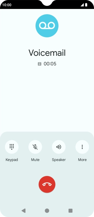 Press the end call icon. Press the end call icon.