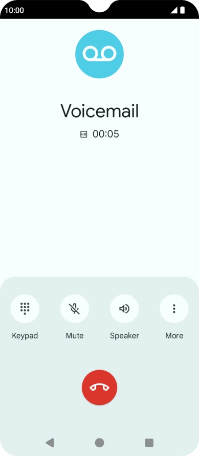 Press the end call icon. Press the end call icon.