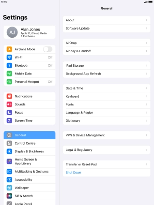 Press Screen Time and optionally select the required member of your family group.