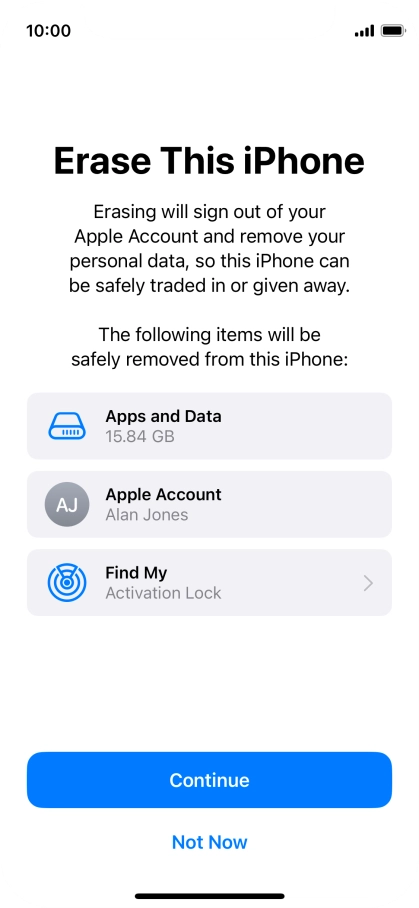 Press Continue. Press Continue.
