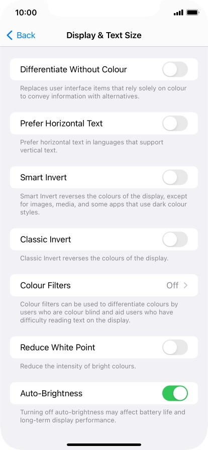 Press the indicator next to 