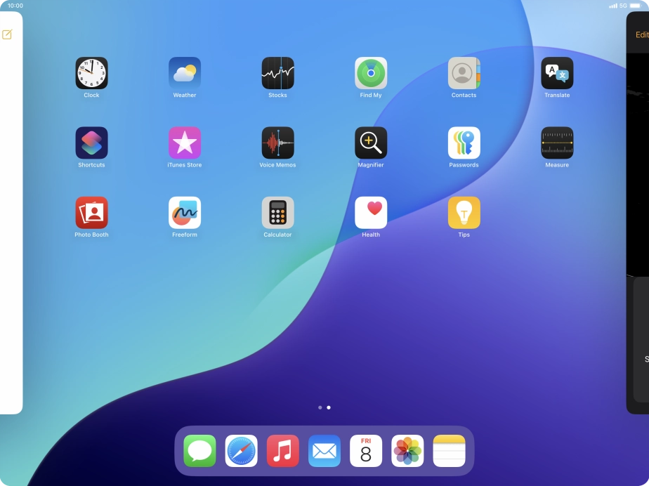 Press the required app.