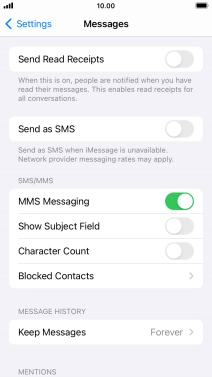 Press the Home key to return to the home screen.