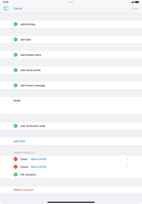 Press link contacts.... Press link contacts....
