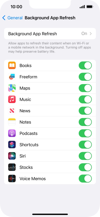 Press Background App Refresh. Press Background App Refresh.