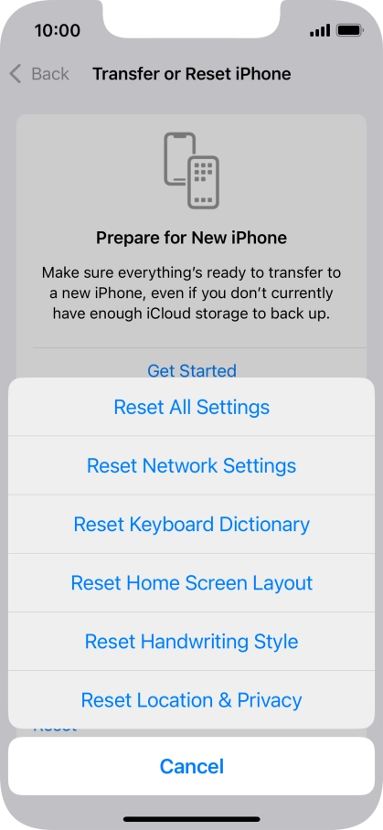 Press Reset Network Settings. Press Reset Network Settings.