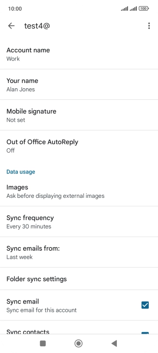 Press Account name and key in the required name. Press Account name and key in the required name.