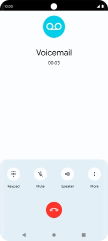 Press the end call icon.