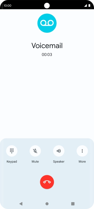 Press the end call icon.