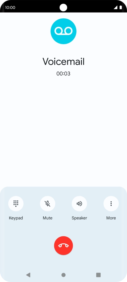 Press the end call icon.