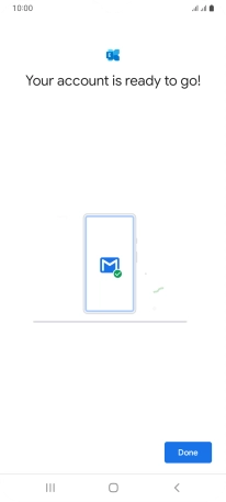 If this screen is displayed, your email account has been recognised and is being set up automatically. Follow the instructions on the screen to key in more information and finish setting up your phone.