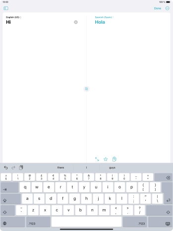 Press the enter icon.