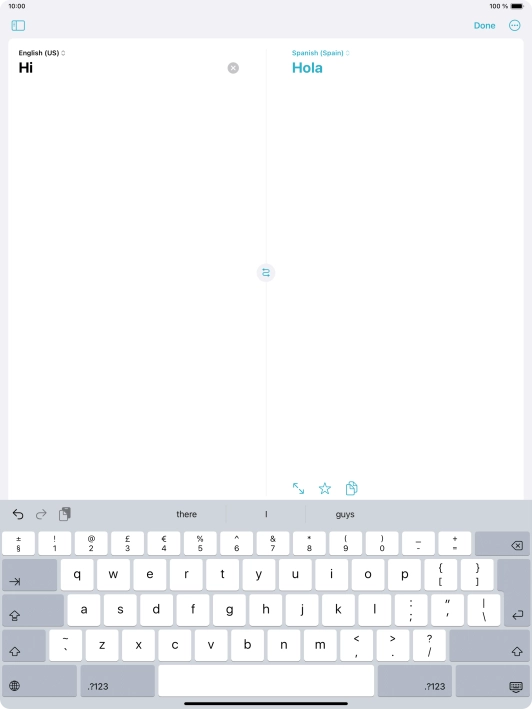 Press the enter icon.