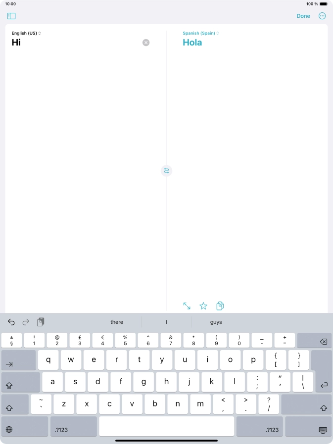 Press the enter icon.
