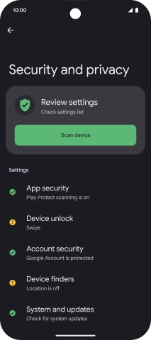 Press Device unlock. Press Device unlock.