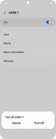 If you turn off use of the price plan, press Turn off.