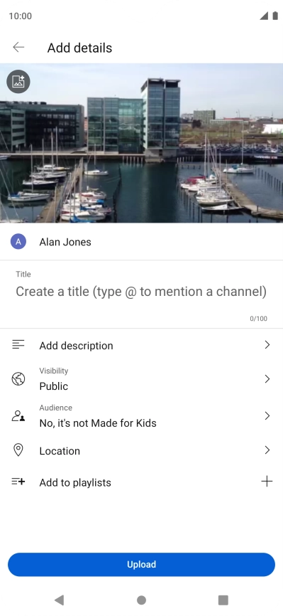 Press the field below 