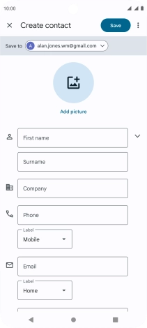 Press the drop down list next to 