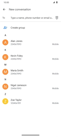 Press the field next to 