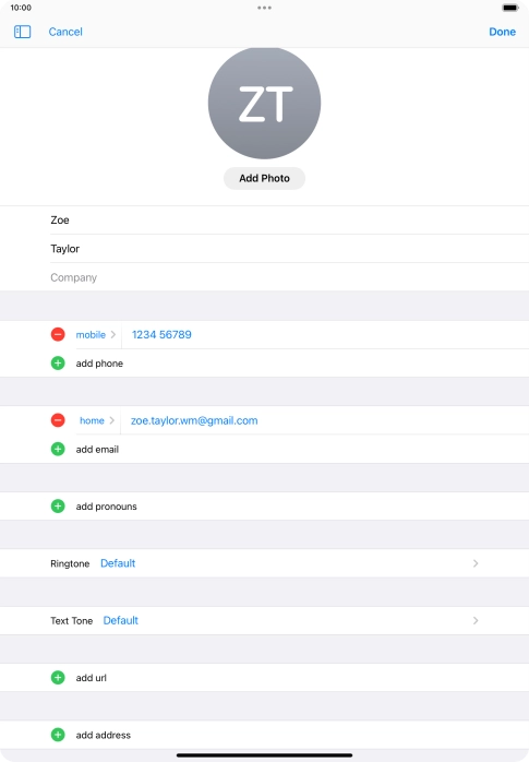 Press Done. Press Done.