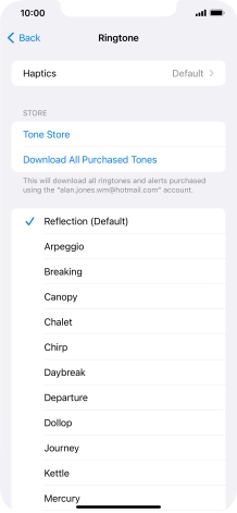 Press the required ring tones to hear them.