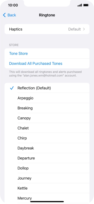 Press the required ring tones to hear them.