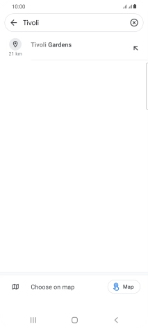 Press the required destination.