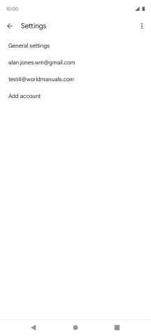 Press the required email account.