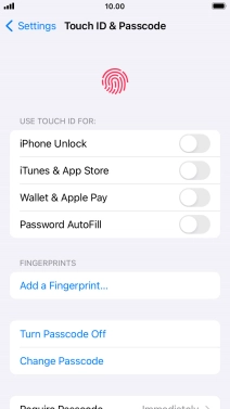 Press Turn Passcode Off and key in the phone lock code.