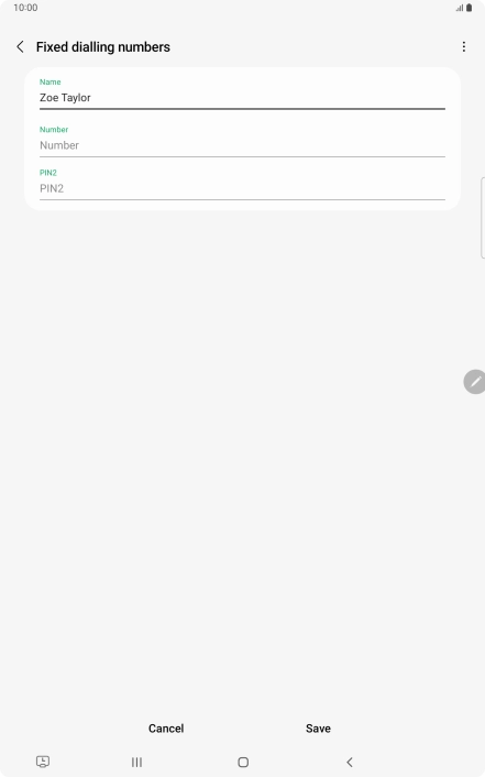 Press Number and key in the required phone number.