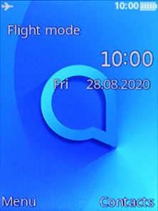 The flight mode icon shows that flight mode is turned on.