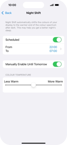 Press and drag the indicator below 