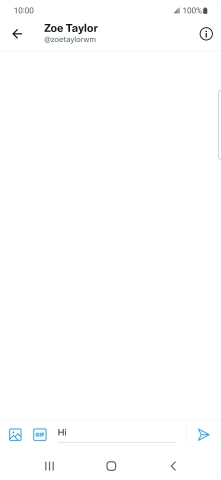Write the required message and press the send icon.