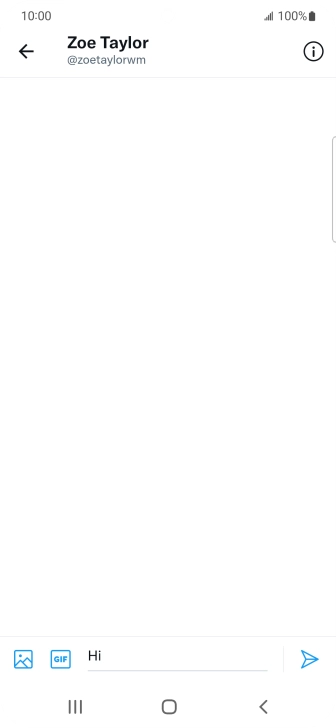 Write the required message and press the send icon.