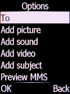 Select To and press the Left selection key.